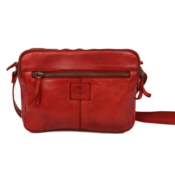 Bear Design Vieve 3-vaks schoudertasje rood