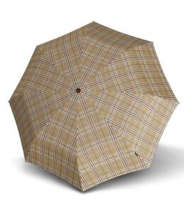 Knirps T.200 duomatic opvouwbare paraplu check beige