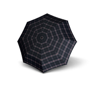 Knirps T200 duomatic opvouwbare paraplu check navy