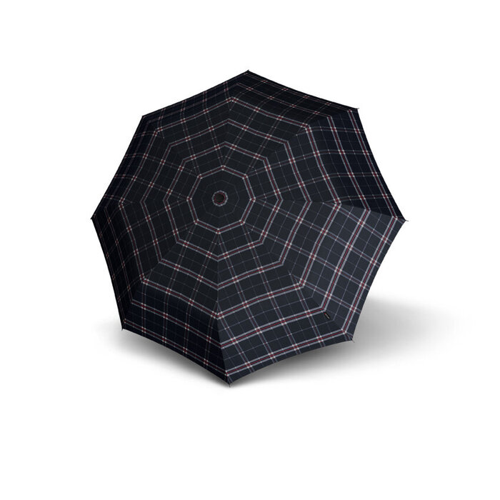 Knirps T200 duomatic opvouwbare paraplu check navy