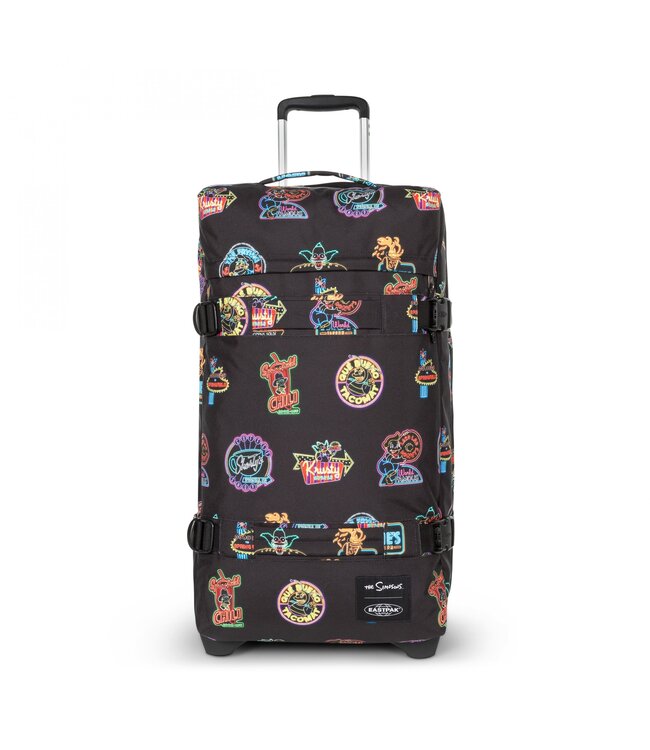 Eastpak Transit r medium 78L reistas op wielen Simpsons neon print