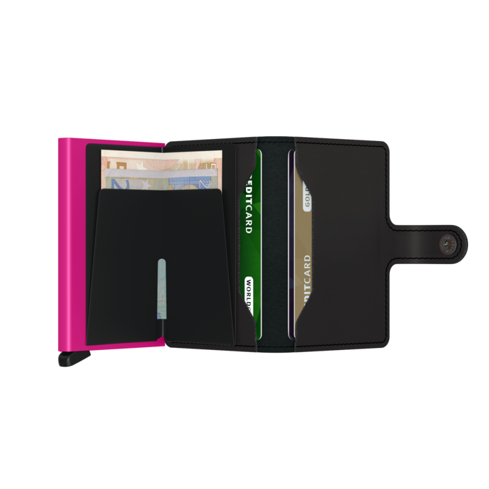 Secrid Miniwallet Matte black-fuchsia