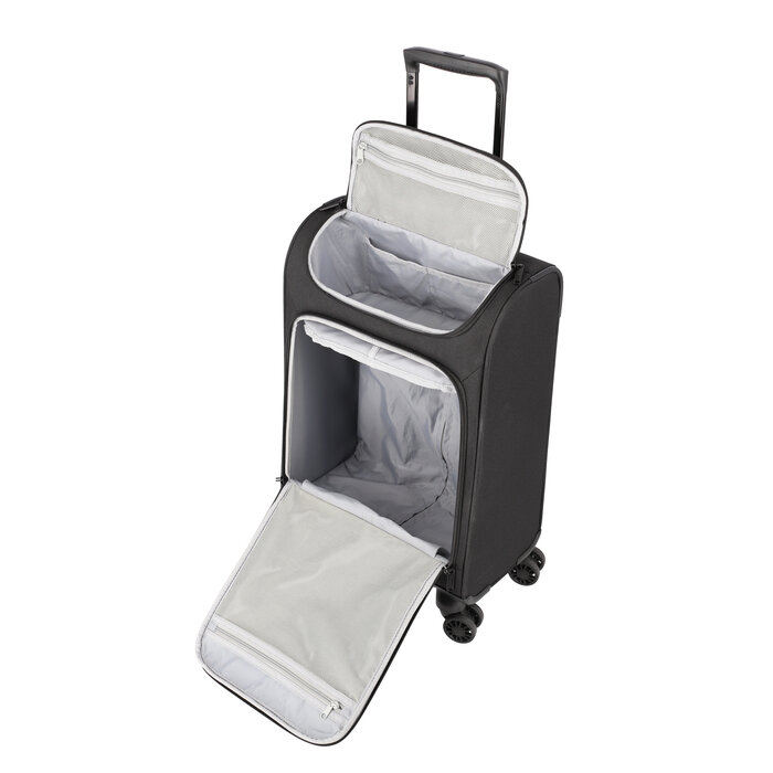 Travelite Travelite Cabin 55x35x20cm trolley with toploader zwart