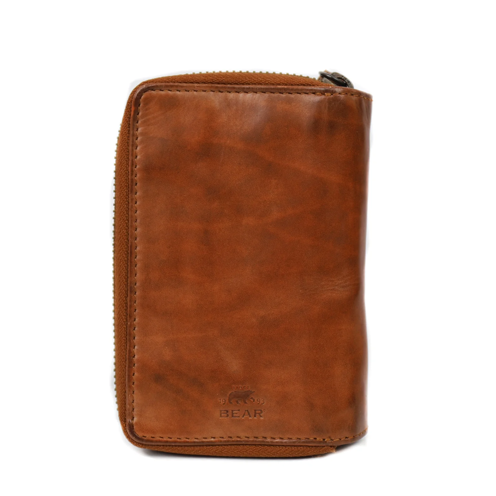 Bear Design Loet 10cc rits-portemonnee cognac
