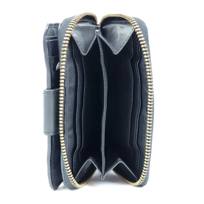 Bear Design Loet 10cc rits-portemonnee zwart