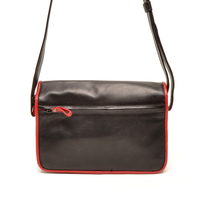 Berba Soft 3-vaks schoudertas black red