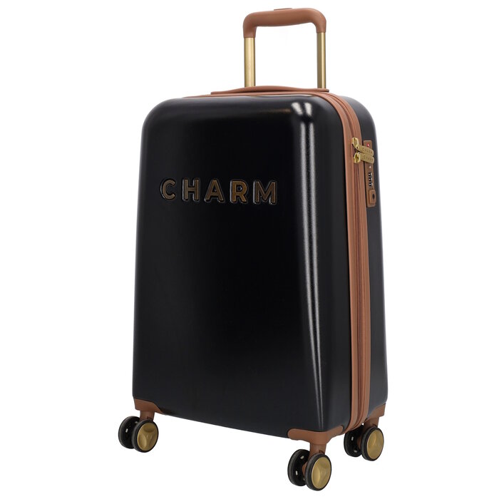 Charm London Charm London Travel 55cm handbagage-koffer zwart