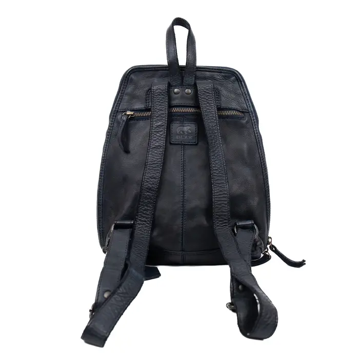 Bear Design CL  32852 leren rugtasje blauw