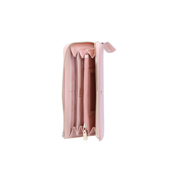 FMME. Wallet Large Grain pink latte
