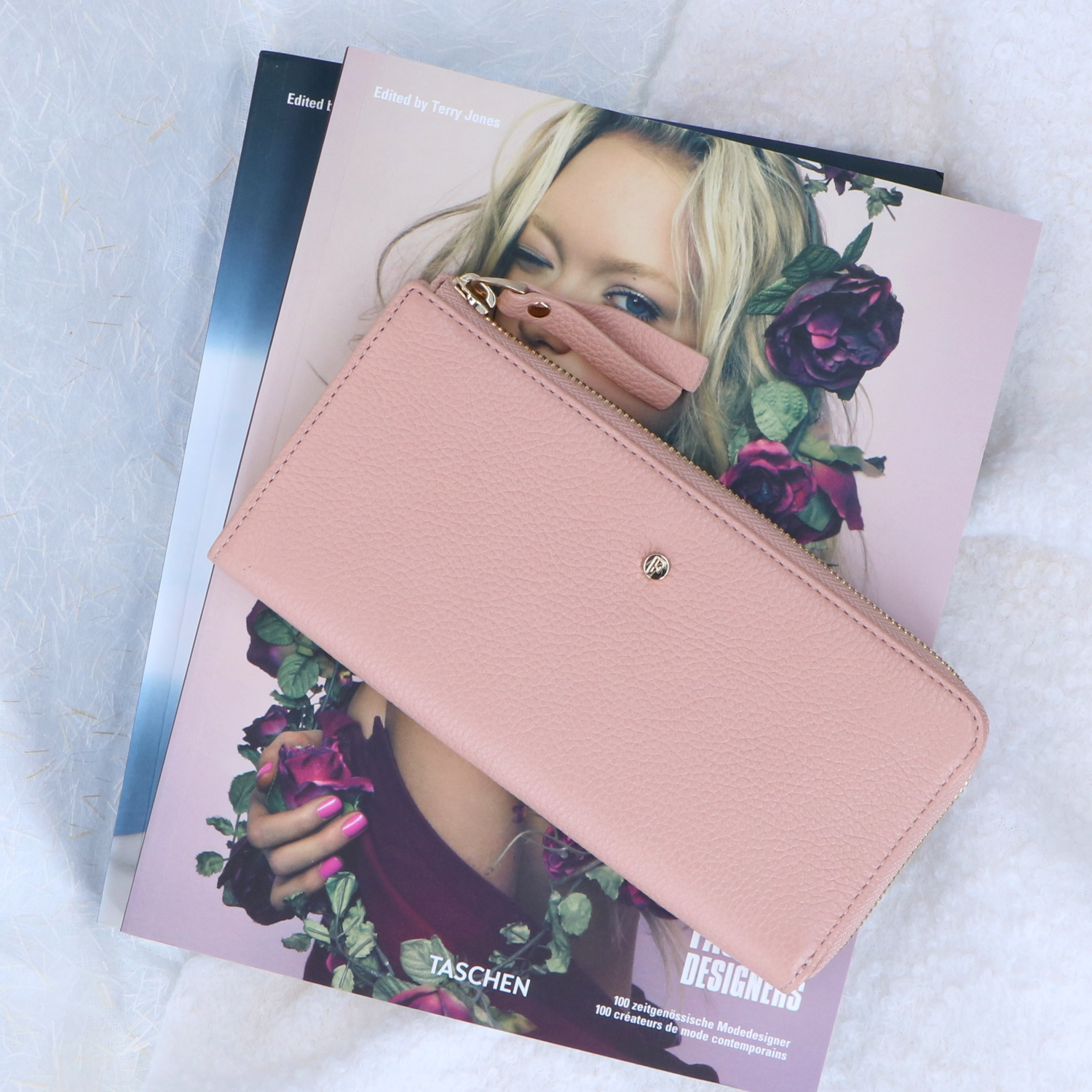 FMME. Wallet Large Grain pink latte