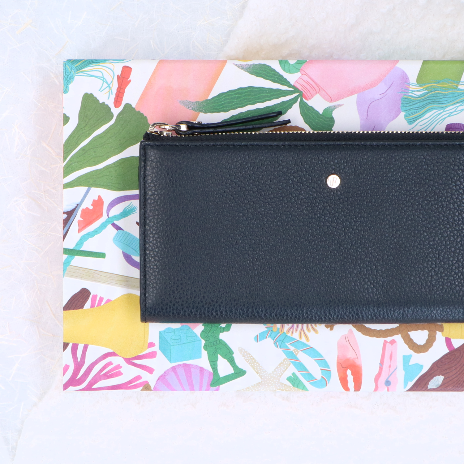 FMME. Wallet Large Grain zwart