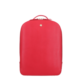 FMME. Claire 13.3" laptop-leren rugtas grain red