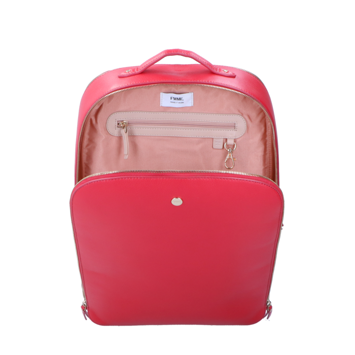 FMME. Claire 13.3" laptop-leren rugtas grain red