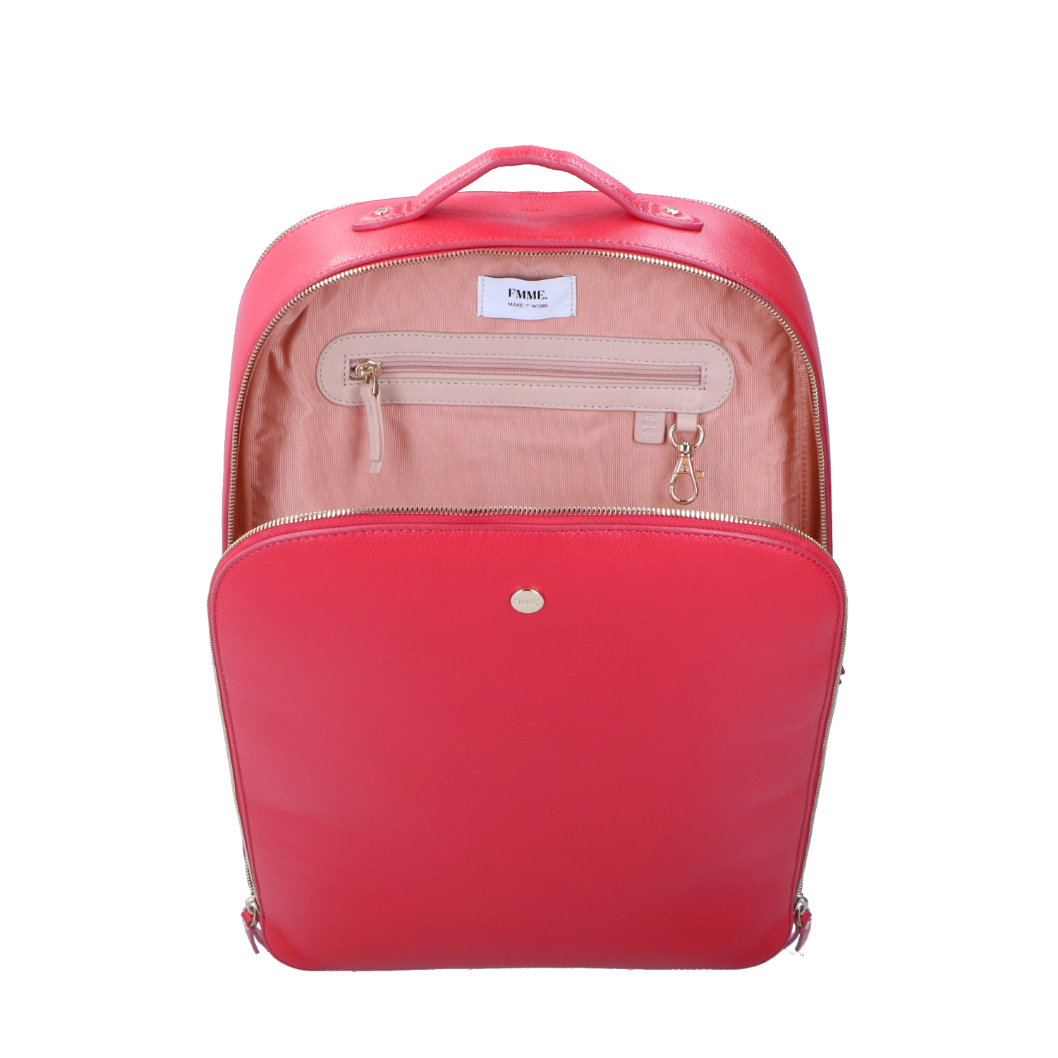 FMME. Claire 13.3" laptop-leren rugtas grain red
