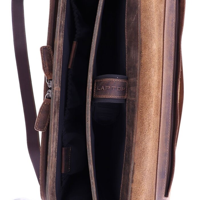 Plevier Darwim 15.6" laptop-aktetas bruin