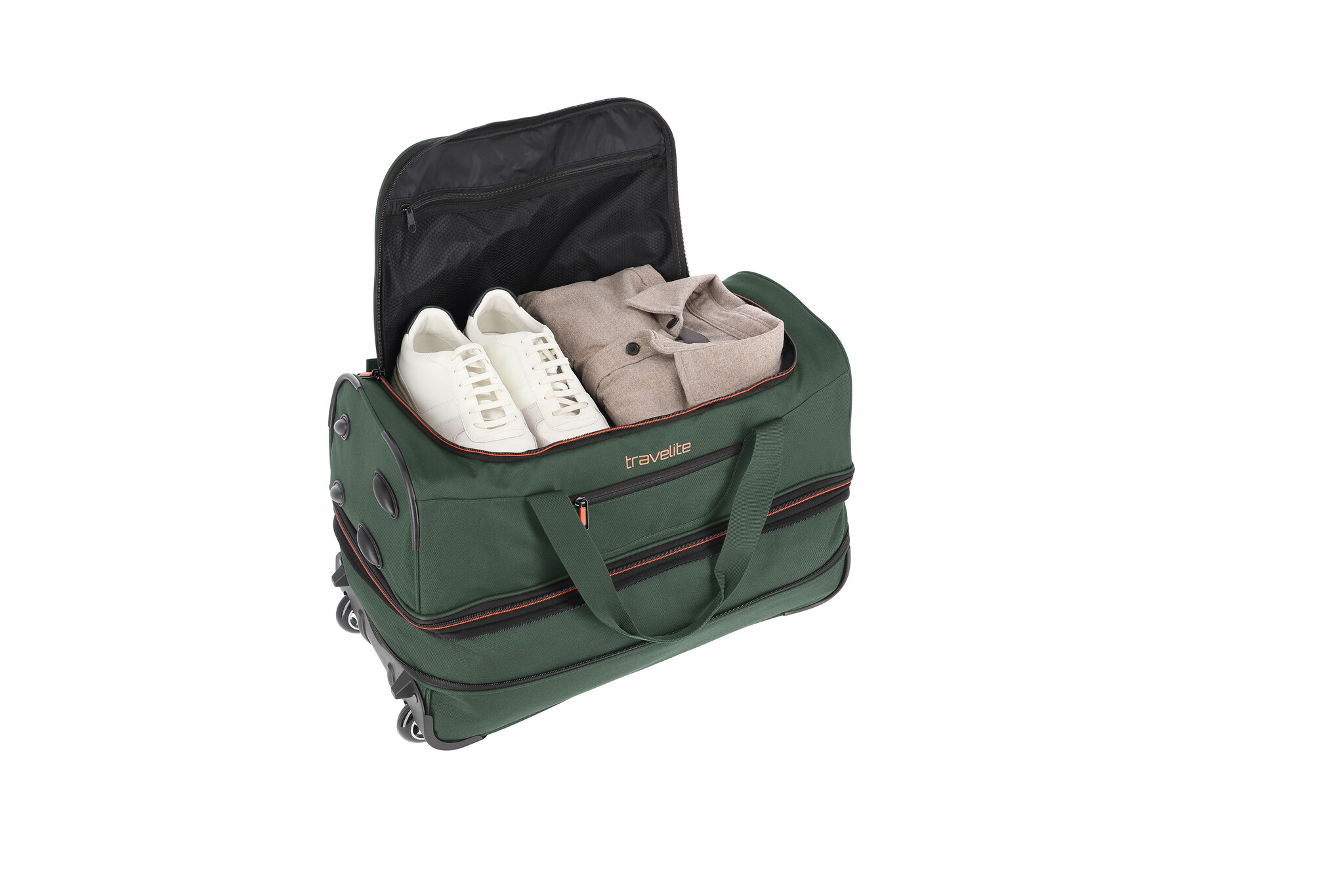 Travelite Travelite Basics Wheeled Duffle 55 Expandable dark green