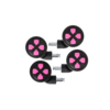 IP1 4pcs wheels flora pink