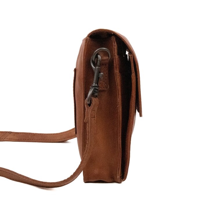 Bear Design Bear Design Robbie 2.0 telefoon-schoudertasje cognac