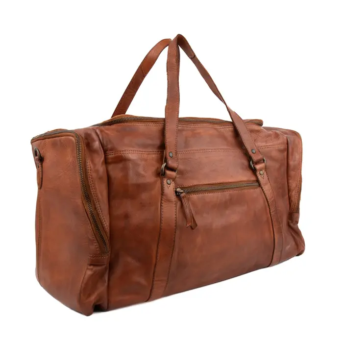 Bear Design Bear Design Max Leren Weekendtas cognac