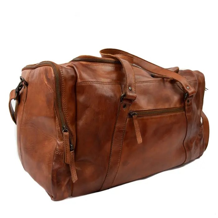 Bear Design Bear Design Max Leren Weekendtas cognac