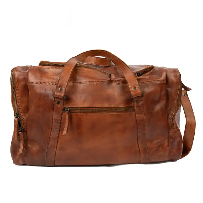 Bear Design Bear Design Max Leren Weekendtas cognac