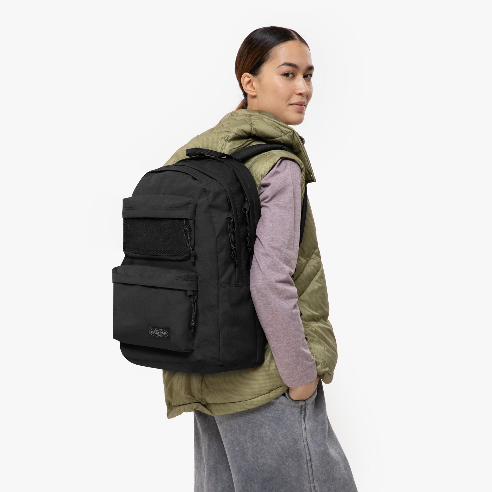 Eastpak Double Office 16 laptop rugzak zwart tasenik Harkema Lederwaren