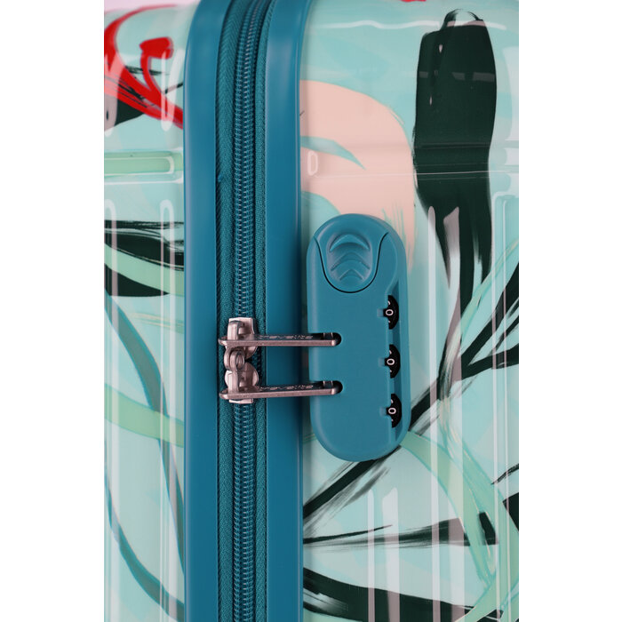 Travelite Travelite Cruise S 4-wiel handbagage trolley tuquoise lelie