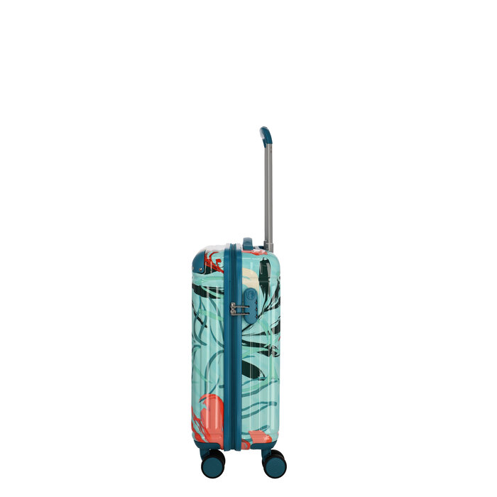 Travelite Travelite Cruise S 4-wiel handbagage trolley tuquoise lelie