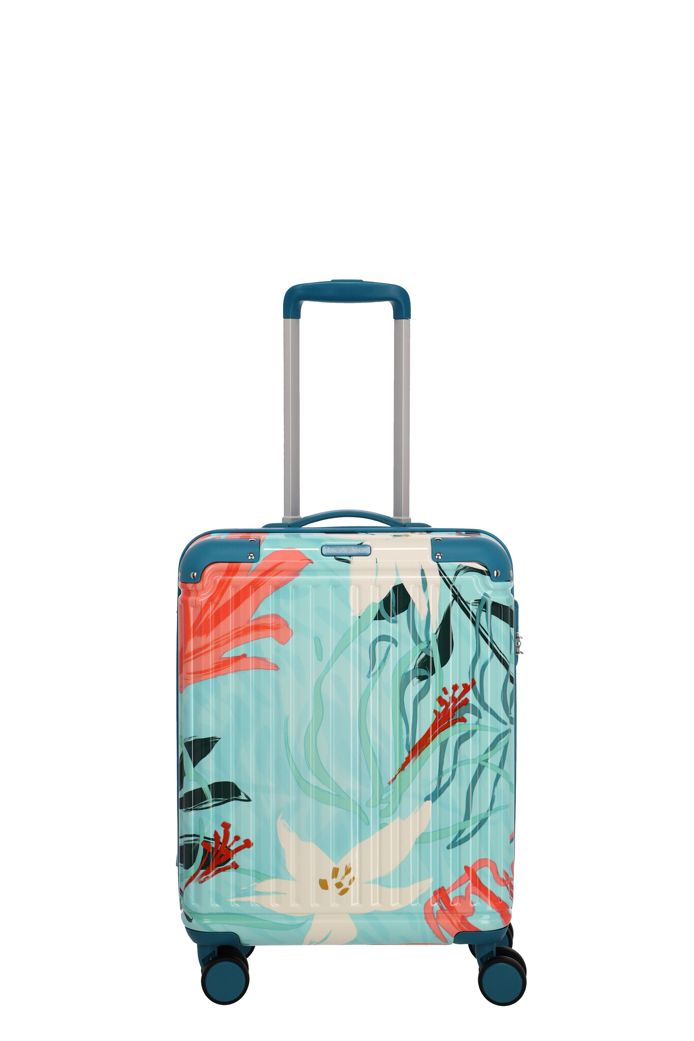 Travelite Travelite Cruise S 4-wiel handbagage trolley tuquoise lelie