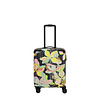 Travelite Cruise S 4-wiel handbagage trolley geel/orchidee