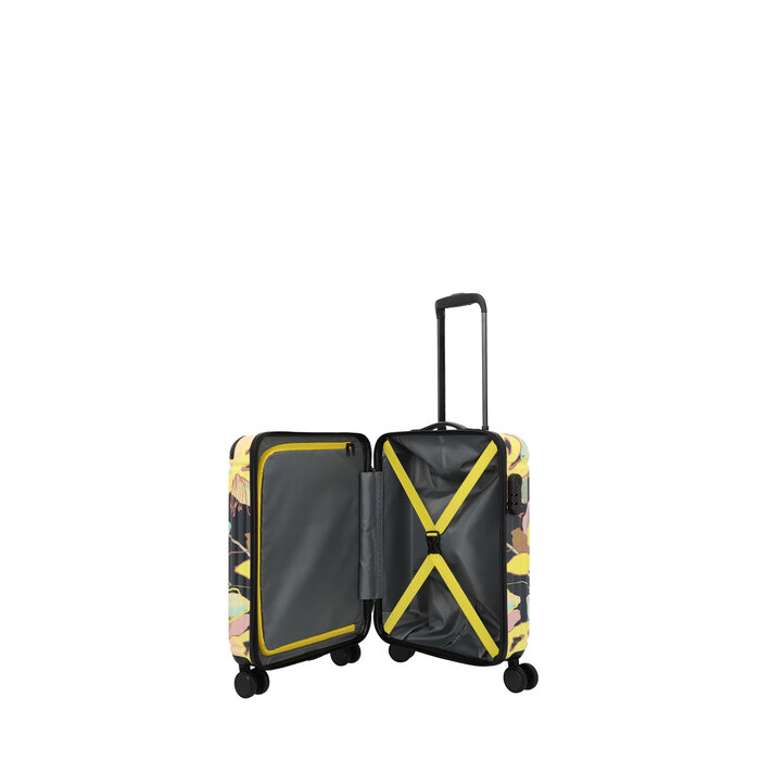 Travelite Travelite Cruise S 4-wiel handbagage trolley geel/orchidee