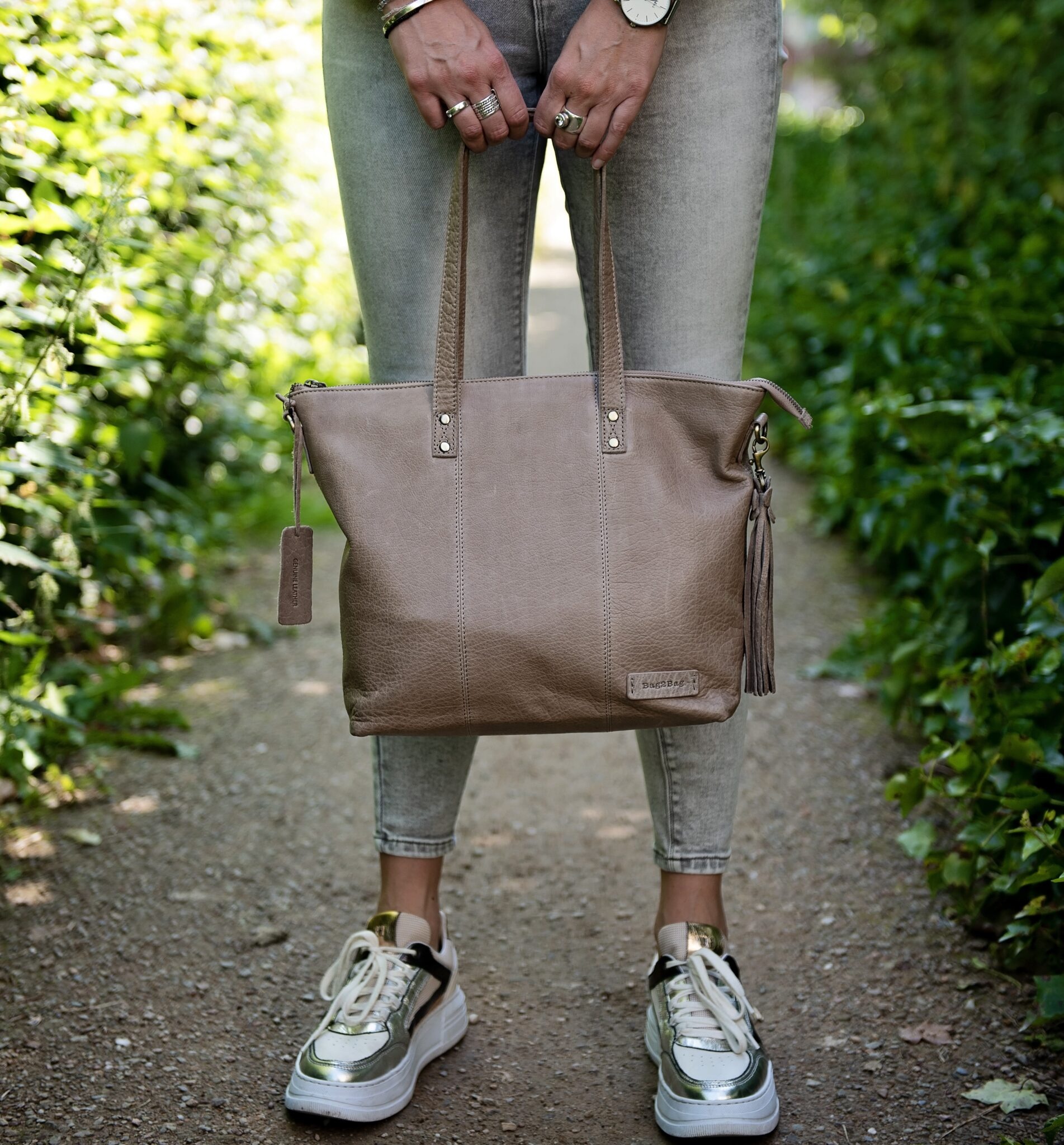 BAG2BAG Bag2Bag Mala leren shopper black