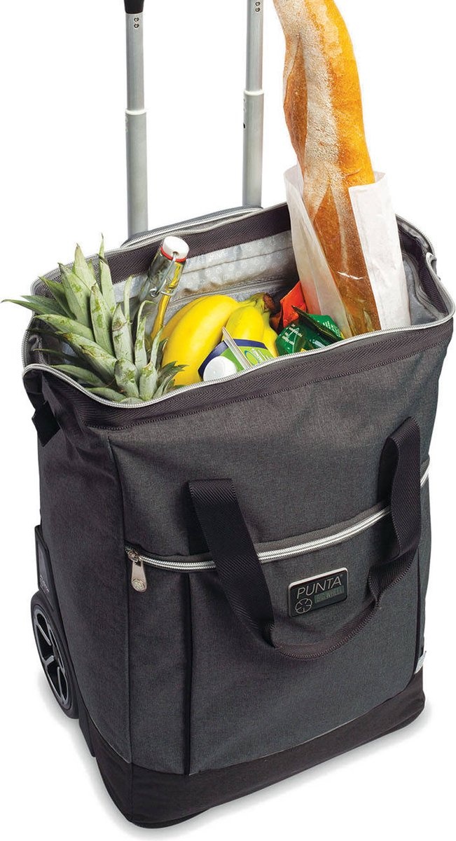 Big Wheel boodschappentrolley donker grijs