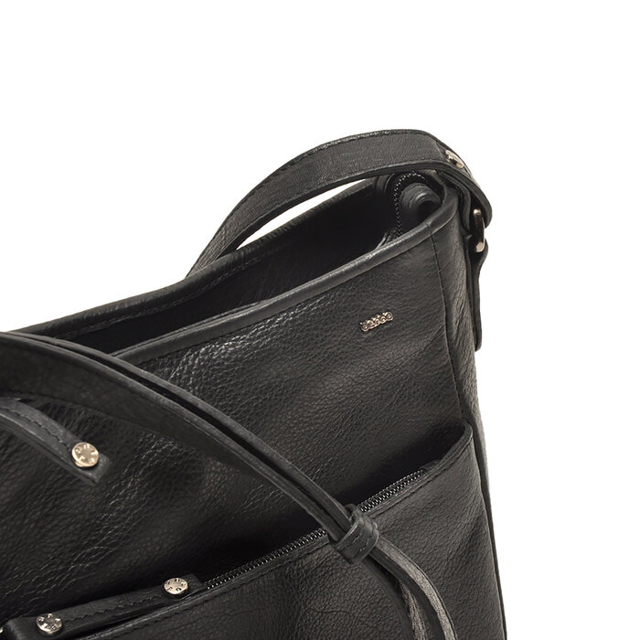 Berba Lucca leren crossbody-tas 335-044 zwart