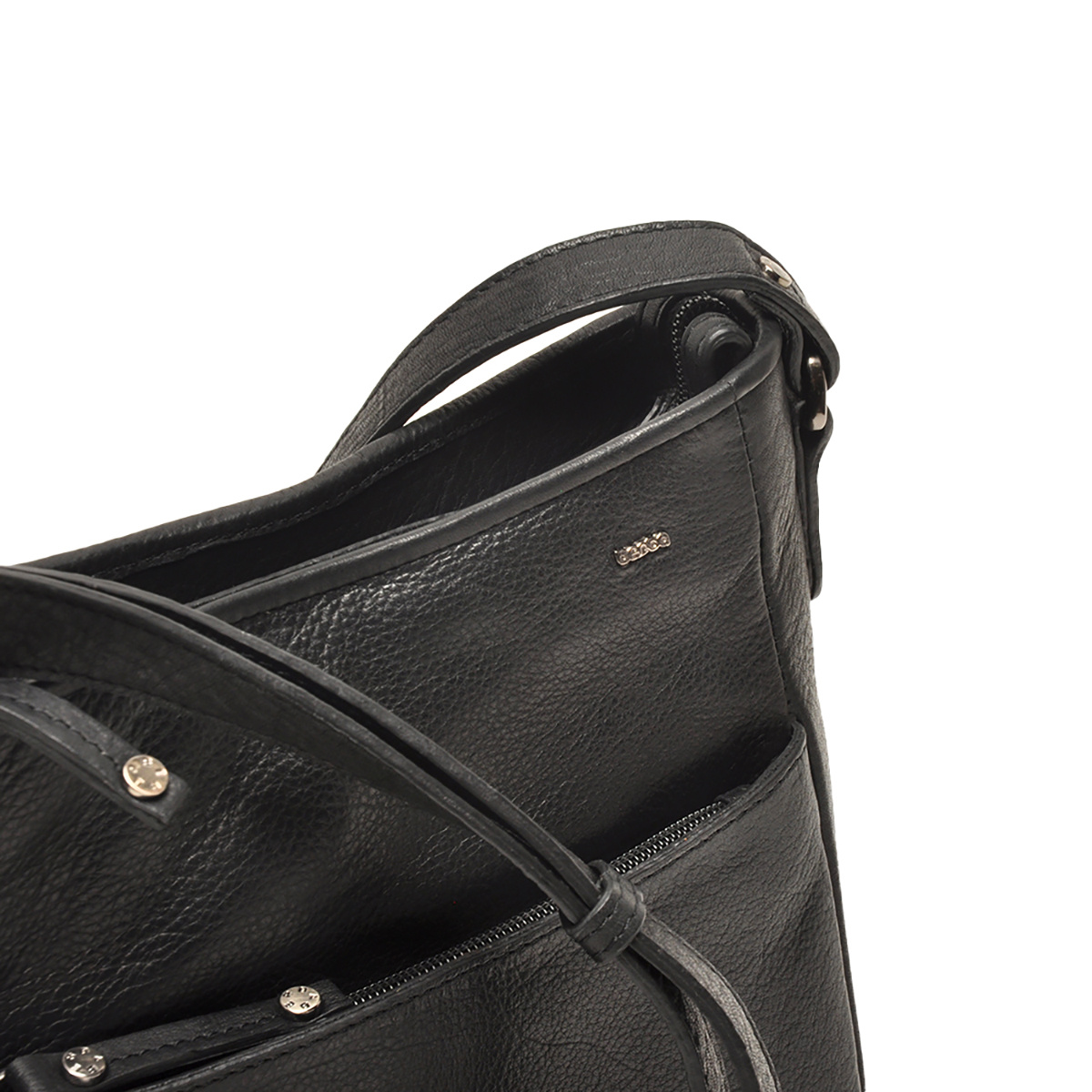 Berba Lucca leren crossbody-tas 335-044 zwart