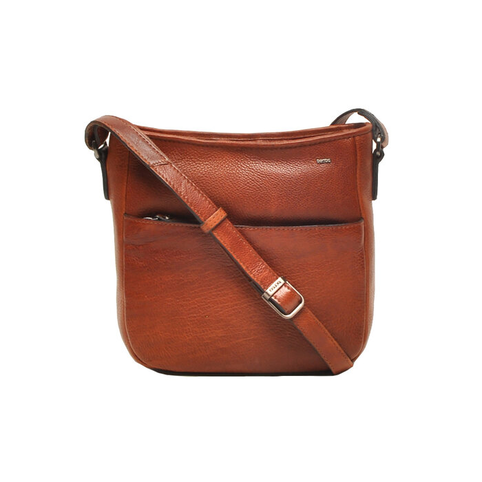 Berba Lucca leren crossbody-tas 335-044 brandy