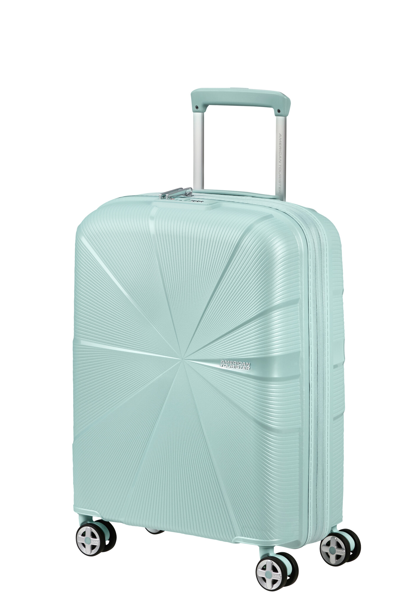 American Tourister AT Starvibe spinner 55cm expandable metallic surf blue