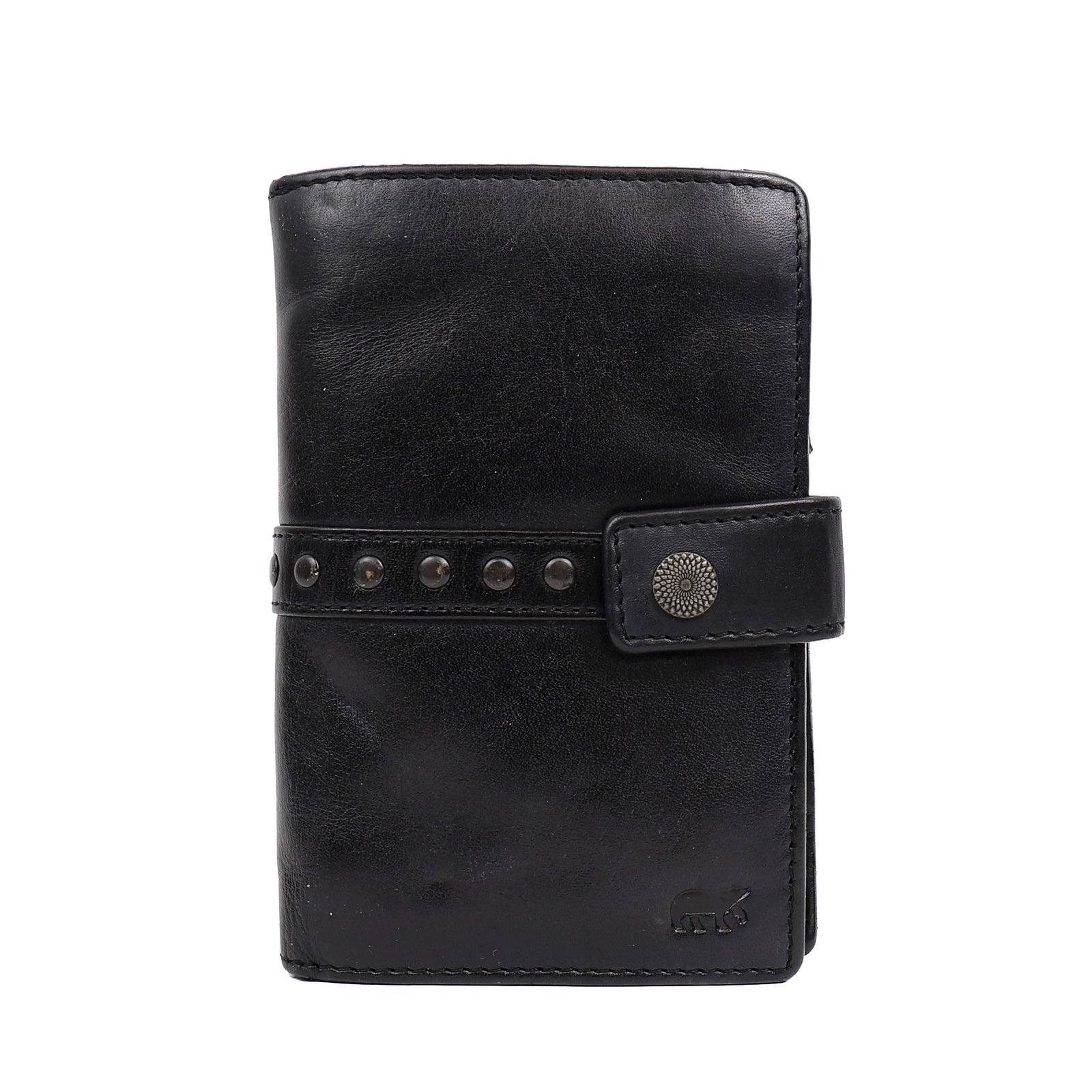 Bear Design Bear Design Sanne ritsportemonnee met studs  zwart