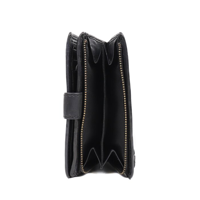 Bear Design Bear Design Sanne ritsportemonnee met studs  zwart