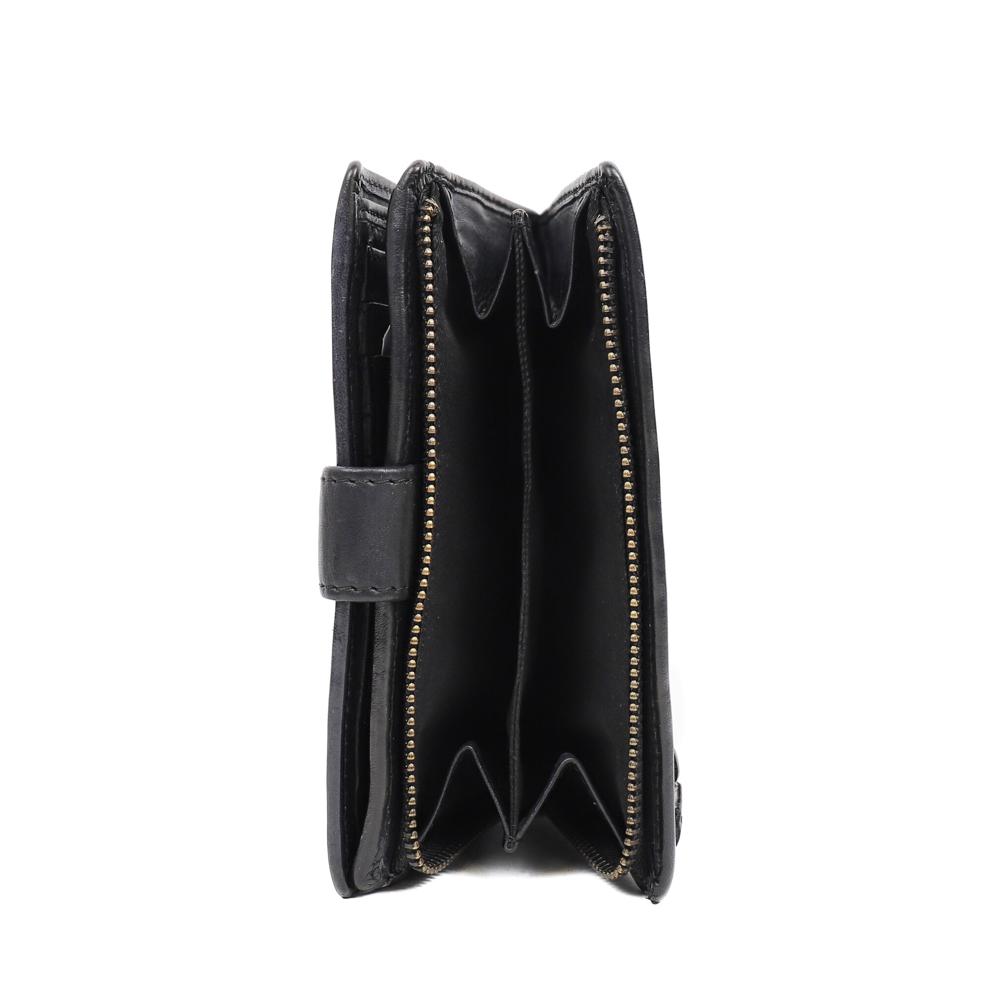 Bear Design Bear Design Sanne ritsportemonnee met studs  zwart