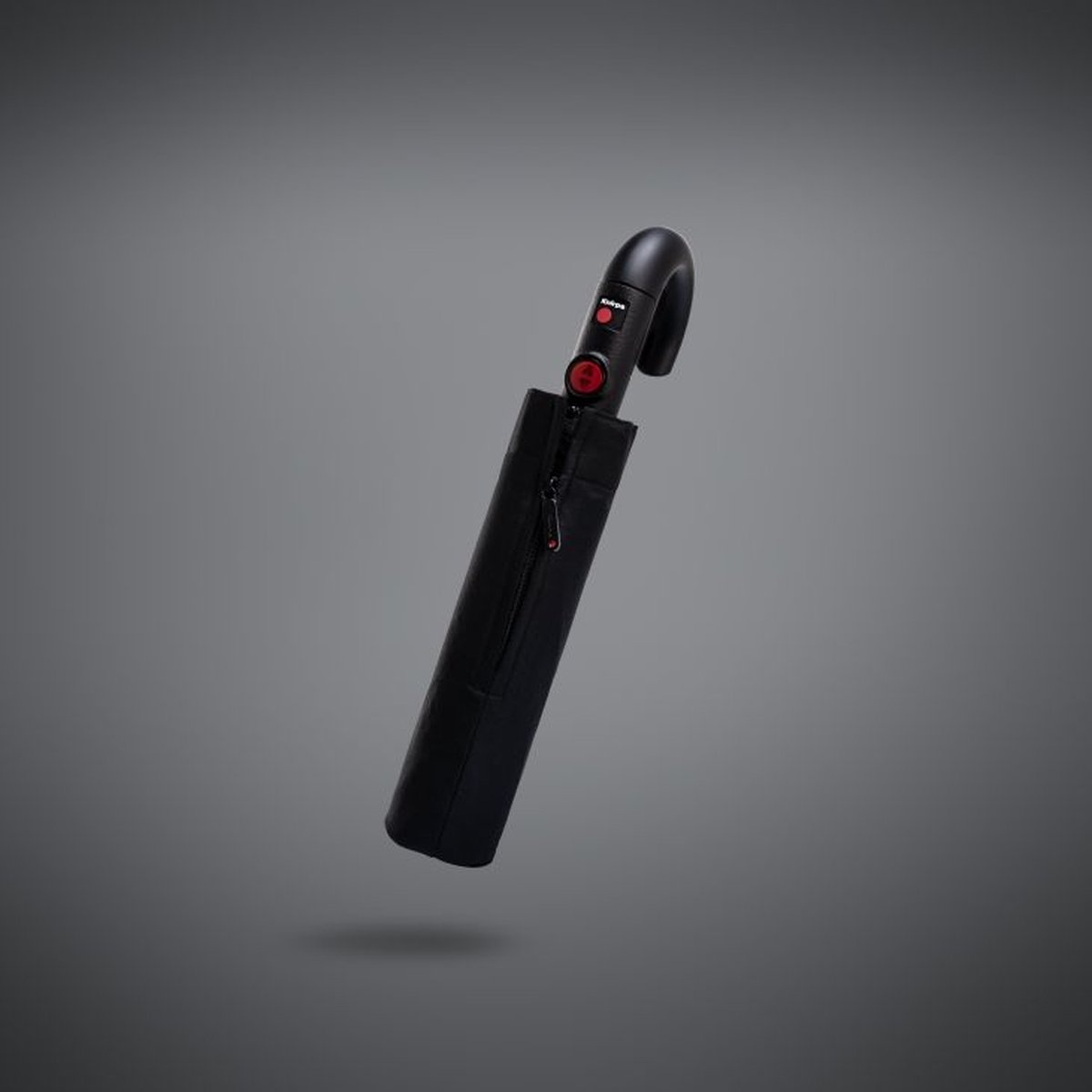 Knirps T.260 duomatic opvouwbare paraplu met krom handvat zwart