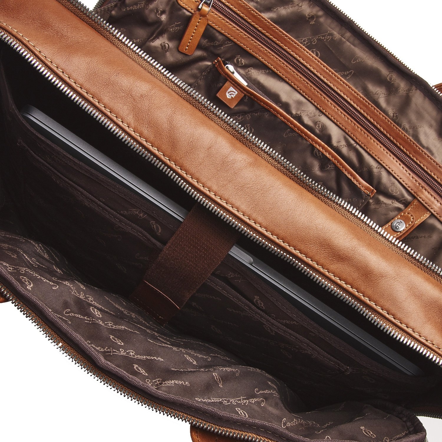 Castelijn en Beerens Firenze Business Laptoptas 17" + tablet RFID bruin