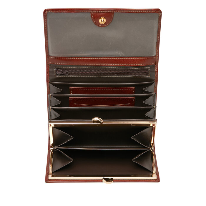 Castelijn en Beerens Gaucho Damesknip-overslag 8 pasjes RFID cognac