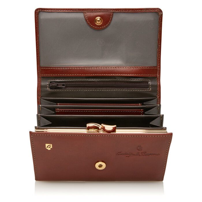 Castelijn en Beerens Gaucho Damesknip-overslag 8 pasjes RFID cognac