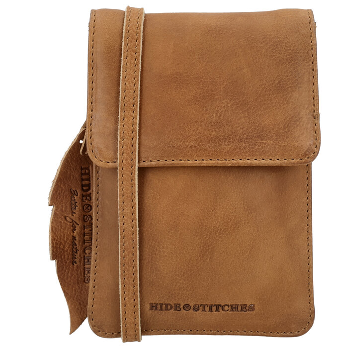 Hide&Stiches Hide&Stiches telefoontasje bruin