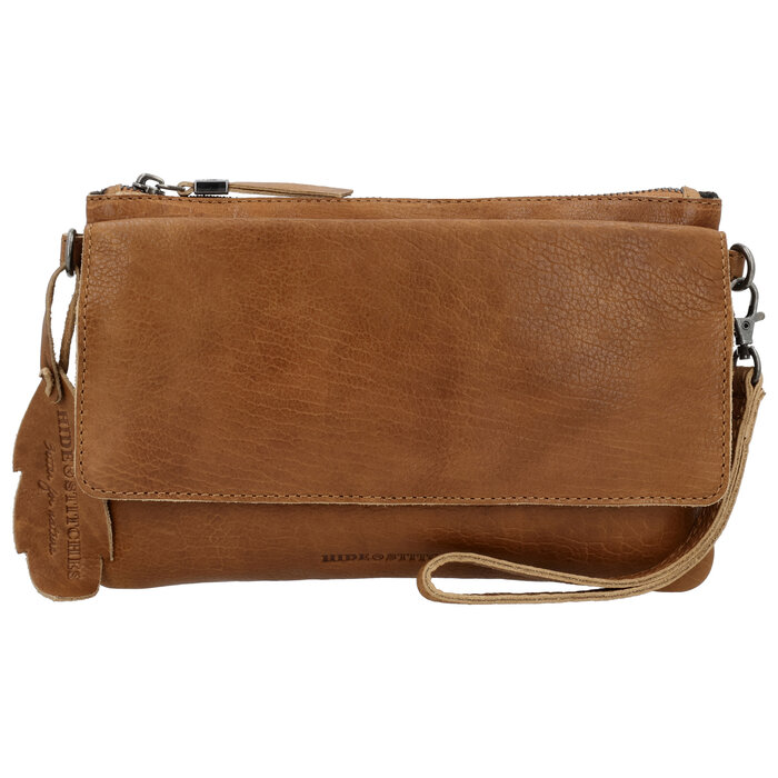 Hide&Stiches Hide&Stiches crossbody-schoudertas bruin