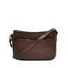 Berba Lucca leren crossbody-tas chocolate