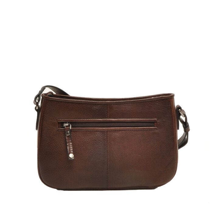 Berba Berba Lucca leren crossbody-tas chocolate