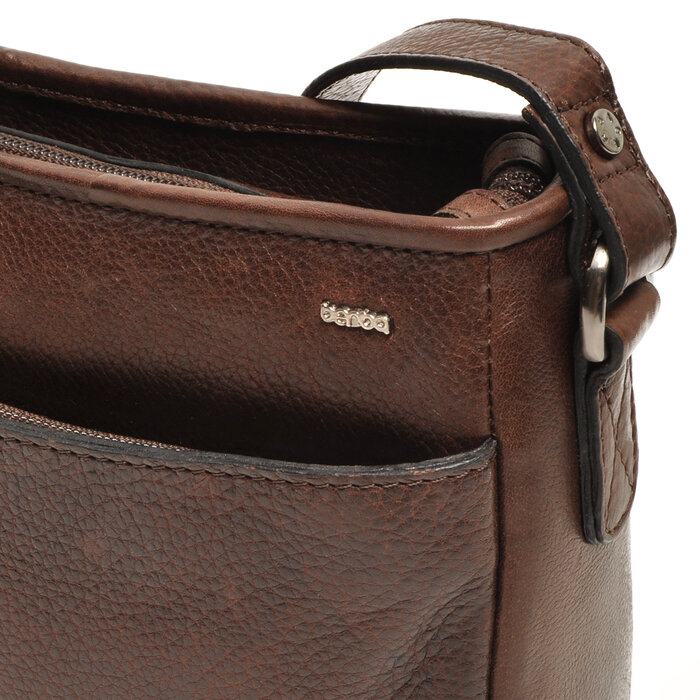 Berba Berba Lucca leren crossbody-tas chocolate