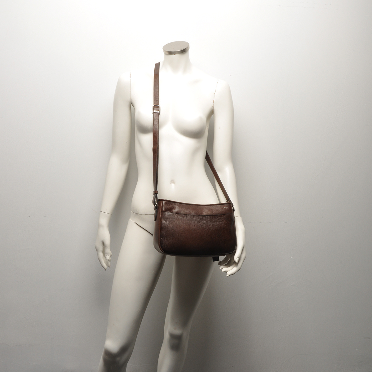 Berba Berba Lucca leren crossbody-tas chocolate